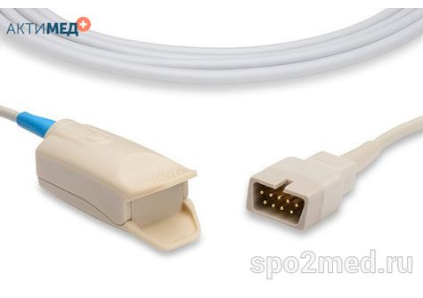 Датчик пульсоксиметрический для подключения пациента к монитору, многоразовый, MEK, взрослый (более 40кг), тип "клипса",  длина кабеля 3.0м, междун. марк: U410-26