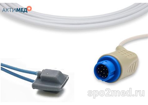 Датчик пульсоксиметрический для подключения пациента к монитору, многоразовый, Philips, детский (3 - 15кг), тип "мягкий, силиконовый",  длина кабеля 3.0м, междун. марк: U210S-20