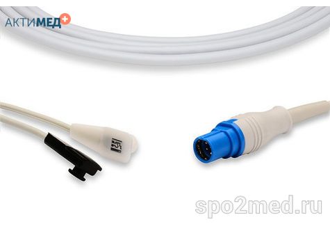 Датчик пульсоксиметрический для подключения пациента к монитору, многоразовый, Draeger, универсальный (более 1 кг), тип "У-образный", длина кабеля 3.0м, междун. марк: U810-23