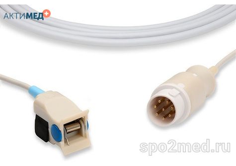 Датчик пульсоксиметрический для подключения пациента к монитору, многоразовый, MEK, педиатрический (15 - 40кг), тип "клипса",  длина кабеля 3.0м, междун. марк: U110-56