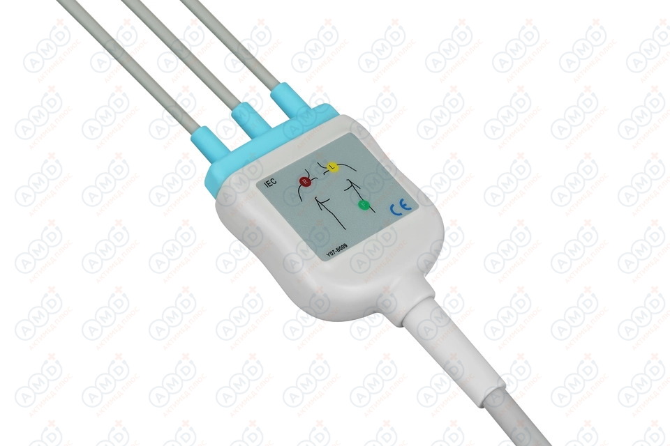 2386P-I Кабель пациента ЭКГ, Marquette, трехэлектродный отведения (I,II,III), тип прищепка , 2386P-I_02