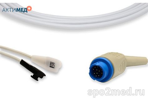 Датчик пульсоксиметрический для подключения пациента к монитору, многоразовый, Mindray, универсальный (более 1 кг), тип "У-образный", длина кабеля 3.0м, междун. марк: U810-22