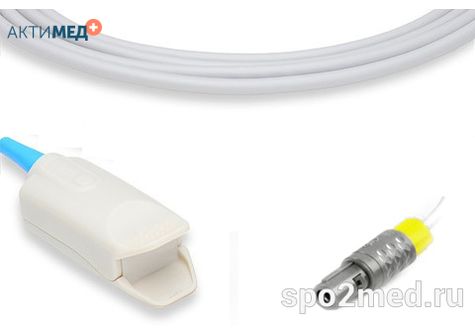 Датчик пульсоксиметрический для подключения пациента к монитору, многоразовый, Тритон, взрослый (более 40кг), тип "клипса",  длина кабеля 3.0м, междун. марк: U410-135
