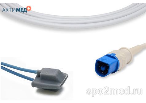 Датчик пульсоксиметрический для подключения пациента к монитору, многоразовый, Philips, детский (3 - 15кг), тип "мягкий, силиконовый",  длина кабеля 1.5м, междун. марк: U205S-91