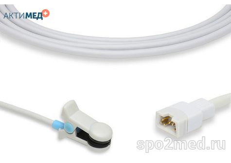 Датчик пульсоксиметрический для подключения пациента к монитору, многоразовый, Novametrix, взрослый (более 40кг), тип "ушной",  длина кабеля 1.1м, междун. марк: U903-73
