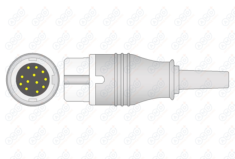 [AA-2385-I] Кабель пациента ЭКГ для подключения пациента к монитору (магистральный на 3 отв.), Philips, AA-2385-I
