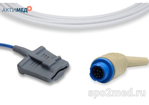 Датчик пульсоксиметрический для подключения пациента к монитору, многоразовый, Mindray, взрослый (более 40кг), тип "мягкий, силиконовый",  длина кабеля 3.0м, междун. марк: U410S-22