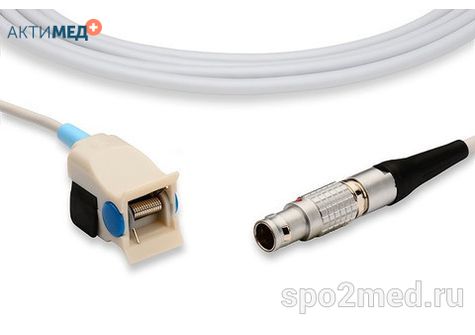 Датчик пульсоксиметрический для подключения пациента к монитору, многоразовый, Dinamap, педиатрический (15 - 40кг), тип "клипса",  длина кабеля 3.0м, междун. марк: U110-10											