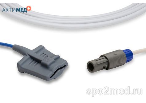 U210S-80 Датчик пульсоксиметрический для подключения пациента к монитору, многоразовый, Mindray, взрослый (более 40кг), тип "мягкий, силиконовый",  длина кабеля 3.0м, междун. марк: U410S-29