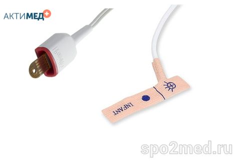 Датчик пульсоксиметрический для подключения пациента к монитору, одноразовый, Masimo LNOP Rainbow, детский (более 3кг/менее 20кг), межд.марк.: U533-125R