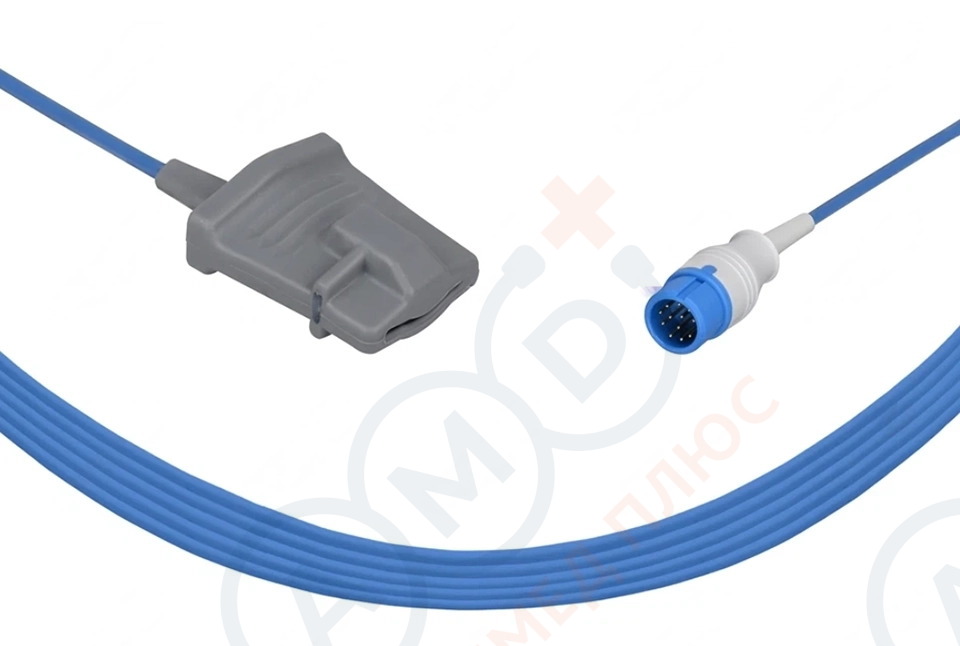 [HTM400S-35] HTM400S-35 Датчик пульсоксиметрический для подключения пациента к монитору, многоразовый, Comen, взрослый (более 40кг), тип "мягкий, силиконовый", длина кабеля 3.0м, междун. марк: HTM400S-35