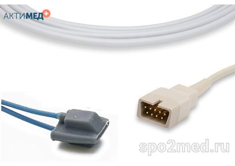 Датчик пульсоксиметрический для подключения пациента к монитору, многоразовый, MEK, детский (3 - 15кг), тип "мягкий, силиконовый",  длина кабеля 3.0м, междун. марк: U210S-26