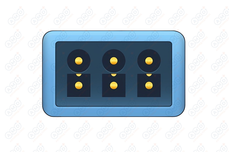 AA-2375-I AA-2375-I, Кабель пациента электрокардиографический для подключения пациента к монитору (магистральный на 3 отв.), Mennen, 2.5м, IEC_03_out