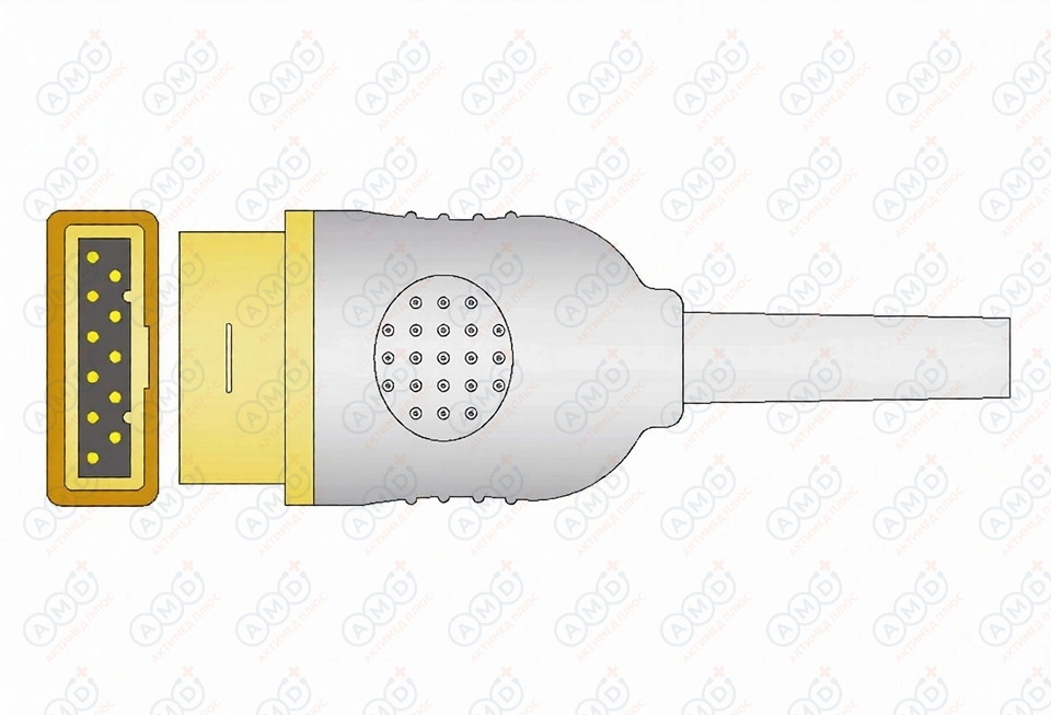 [TSW-AS(RU)* TMQ-PS] Датчик температурный многоразовый, Marquette, педиатрический, накожный, 3.0 метра, междун. марк: TMQ-PS
