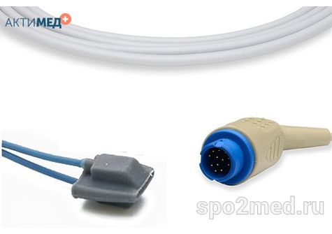 Датчик пульсоксиметрический для подключения пациента к монитору, многоразовый, Mindray, детский (3 - 15кг), тип "мягкий, силиконовый",  длина кабеля 3.0м, междун. марк: U210S-22