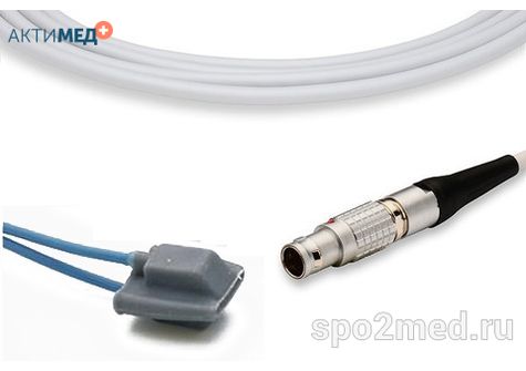 Датчик пульсоксиметрический для подключения пациента к монитору, многоразовый, Dinamap, детский (3 - 15кг), тип "мягкий, силиконовый",  длина кабеля 3.0м, междун. марк: U210S-10											