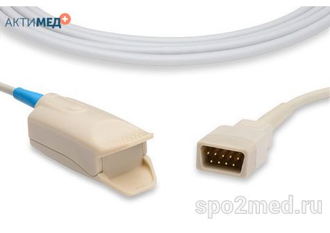 Датчик пульсоксиметрический для подключения пациента к монитору, многоразовый, BCI, взрослый (более 40кг), тип "клипса",  длина кабеля 3.0м, междун. марк: U410-06