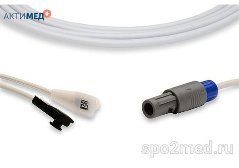 Датчик пульсоксиметрический для подключения пациента к монитору, многоразовый, Mindray, универсальный (более 1 кг), тип "У-образный", длина кабеля 3.0м, междун. марк: U810-29